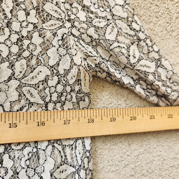 FREE PEOPLE Women's Tell Tale Small Gray Sheer Lace Tunic Whimsigoth Fairy Top - Picture 11 of 13